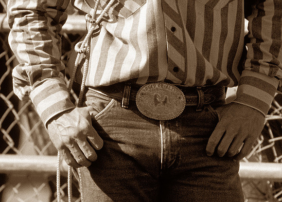 Belt buckle sepia